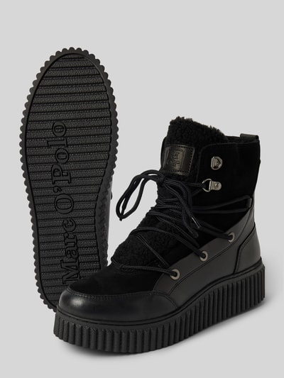 Peek & Cloppenburg Marc O'PoloPlateau-Stiefel Mit Rindsleder Und Flauschigem Warmfutter In Black
