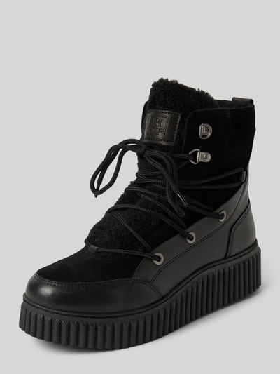 Peek & Cloppenburg Marc O'PoloPlateau-Stiefel mit Rindsleder und flauschigem Warmfutter in black