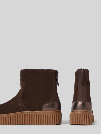 Peek & Cloppenburg Marc O'PoloPlateau-Stiefel Mit Samtigen Innenfutter In Dunkelbraun