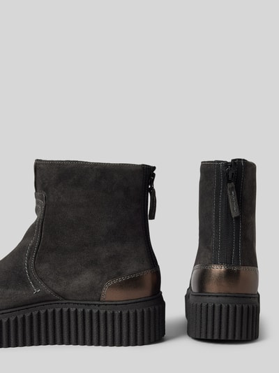 Peek & Cloppenburg Marc O'PoloPlateau-Stiefel Mit Samtigen Innenfutter In Dunkelgrau