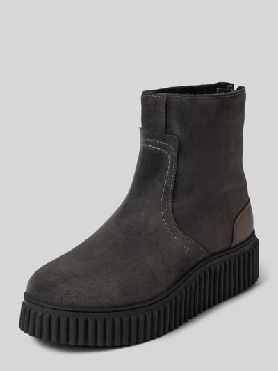 Peek & Cloppenburg Marc O'PoloPlateau-Stiefel mit samtigen Innenfutter in dunkelgrau