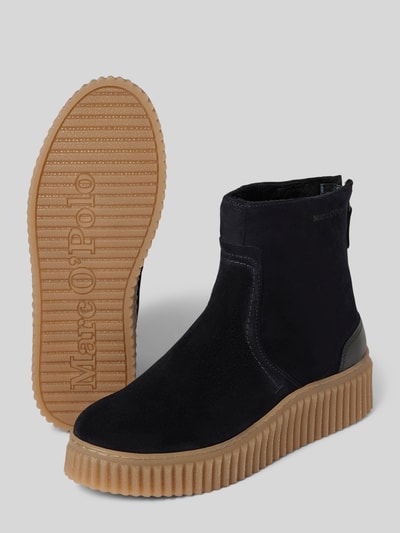 Peek & Cloppenburg Marc O'PoloPlateau-Stiefel Mit Samtigen Innenfutter In Marine