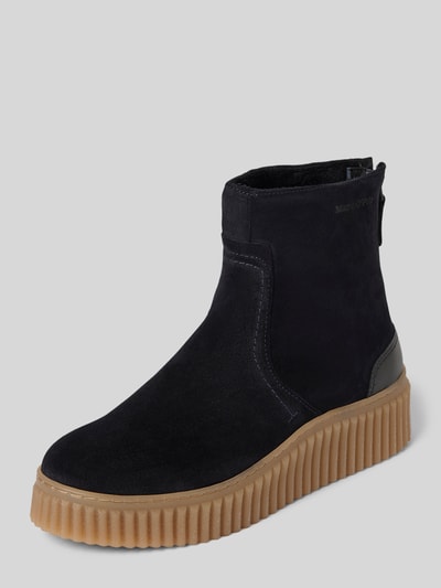 Peek & Cloppenburg Marc O'PoloPlateau-Stiefel mit samtigen Innenfutter in marine