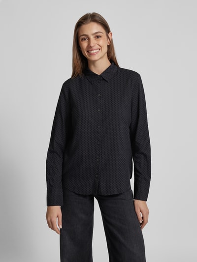 Peek & Cloppenburg Marc O'PoloRegular Fit Hemdbluse Aus Fließender Viskose Mit Allover-Print In Anthrazit