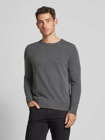 Peek & Cloppenburg Marc O'PoloRegular Fit Strickpullover Aus Softem Bauwolle-Schurwolle-Mix In Anthrazit