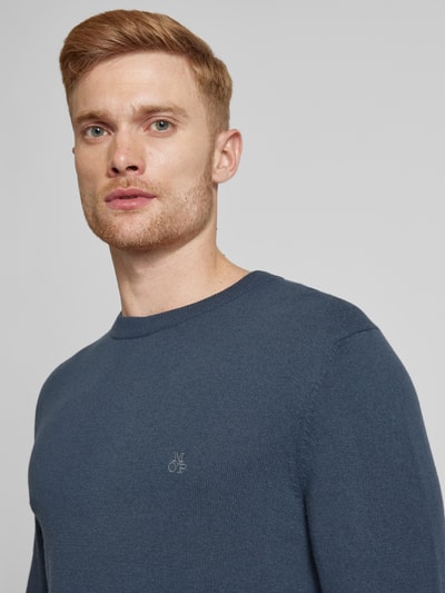 Peek & Cloppenburg Marc O'PoloRegular Fit Strickpullover Aus Softem Bauwolle-Schurwolle-Mix In Rauchblau