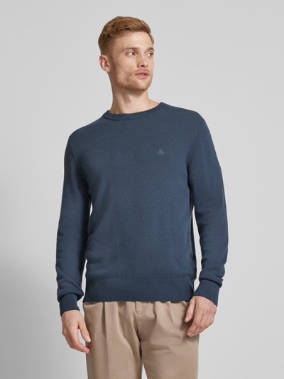 Peek & Cloppenburg Marc O'PoloRegular Fit Strickpullover Aus Softem Bauwolle-Schurwolle-Mix In Rauchblau