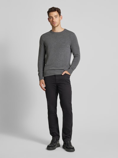 Peek & Cloppenburg Marc O'PoloRegular Fit Strickpullover aus softem Bauwolle-Schurwolle-Mix in anthrazit