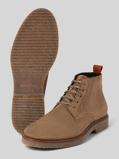 Peek & Cloppenburg Marc O'PoloSchnürschuhe Aus Weichem Velours-Rindsleder In Taupe