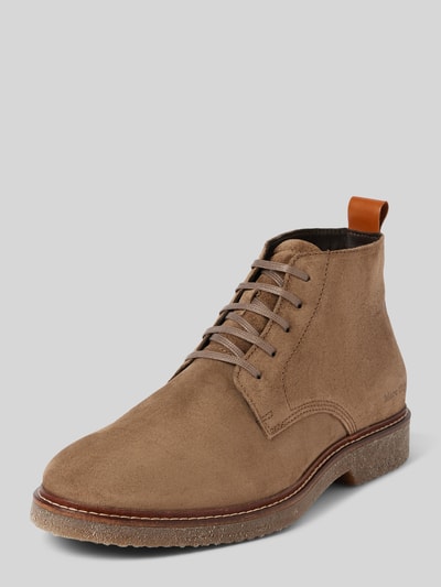Peek & Cloppenburg Marc O'PoloSchnürschuhe aus weichem Velours-Rindsleder in taupe