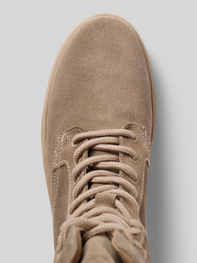 Peek & Cloppenburg Marc O'PoloSchnürstiefel Aus Hochwertigem Velours-Rindsleder Mit Innenzipper In Taupe