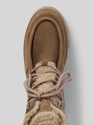 Peek & Cloppenburg Marc O'PoloSchnürstiefel Aus Velours-Leder Und Warmfutter In Taupe