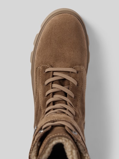 Peek & Cloppenburg Marc O'PoloSchnürstiefel Aus Velours-Rindsleder Mit Wärmendem Innenfutter In Taupe