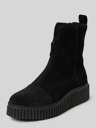 Peek & Cloppenburg Marc O'PoloStiefel mit gerillter Plateausohle und wärmenden Innenfutter aus Rindsveloursleder in black