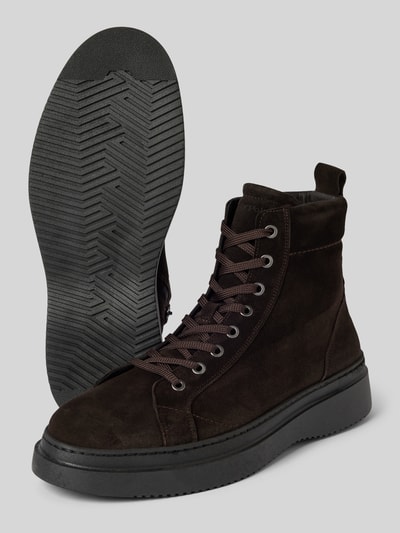 Peek & Cloppenburg Marc O'PoloStiefel Mit Schnürung Und Innenzipper In Mittelbraun