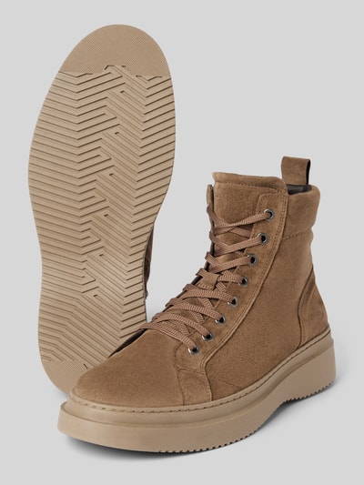 Peek & Cloppenburg Marc O'PoloStiefel Mit Schnürung Und Innenzipper In Taupe