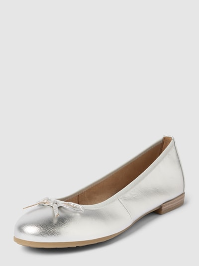 Peek & Cloppenburg Marco TozziLederballerinas in metallic in silber
