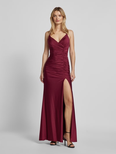 Peek & Cloppenburg MascaraAbendkleid In Wickel-Optik In Dunkelrot