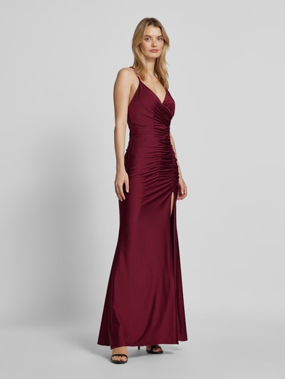 Peek & Cloppenburg MascaraAbendkleid in Wickel-Optik in dunkelrot