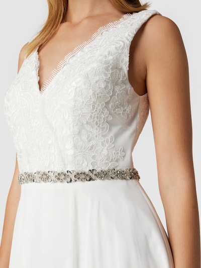 Peek & Cloppenburg MascaraBrautkleid Mit Floraler Spitze Und Ziersteinen In Ecru