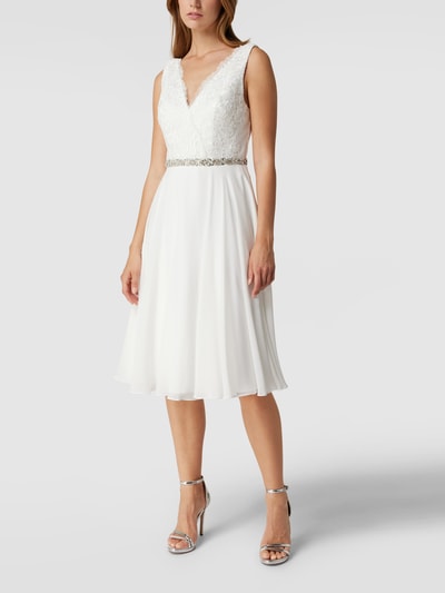 Peek & Cloppenburg MascaraBrautkleid mit floraler Spitze und Ziersteinen in ecru