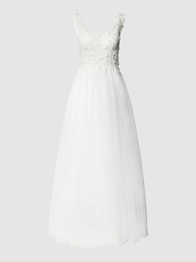 Peek & Cloppenburg MascaraBrautkleid Mit Ziersteinen Und Floraler Spitze In Offwhite