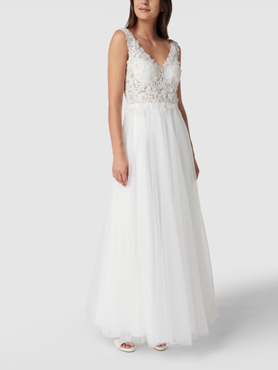 Peek & Cloppenburg MascaraBrautkleid Mit Ziersteinen Und Floraler Spitze In Offwhite