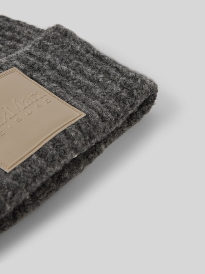 Peek & Cloppenburg MaxMara LeisureBeanie Mit Label-Patch Modell 'BASTIA' In Anthrazit