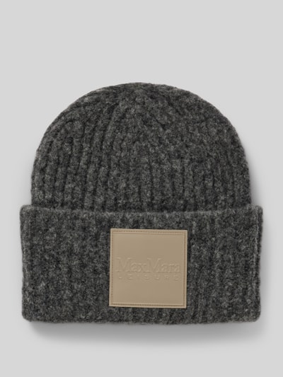 Peek & Cloppenburg MaxMara LeisureBeanie mit Label-Patch Modell 'BASTIA' in anthrazit