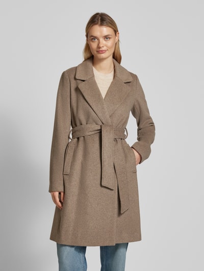 Peek & Cloppenburg MbyMWollmantel Mit Eingrifftaschen Modell 'Tanni' In Hellbraun Melange