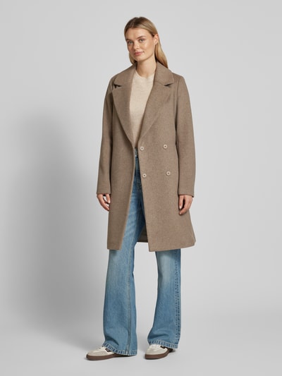 Peek & Cloppenburg mbyMWollmantel mit Eingrifftaschen Modell 'Tanni' in hellbraun melange