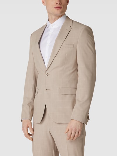 Peek & Cloppenburg MCNEAL2-Knopf-Sakko Mit Karomuster In Beige