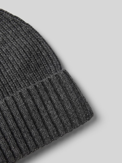 Peek & Cloppenburg MCNEALBeanie Mit Label-Badge In Anthrazit Melange