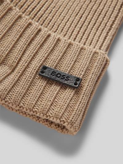 Peek & Cloppenburg MCNEALBeanie Mit Label-Badge In Sand Melange