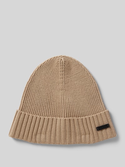 Peek & Cloppenburg MCNEALBeanie mit Label-Badge in sand melange