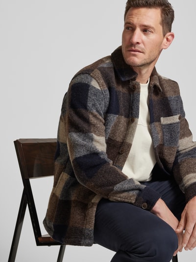 Peek & Cloppenburg MCNEALHemdjacke Mit Haifischkragen In Schoko