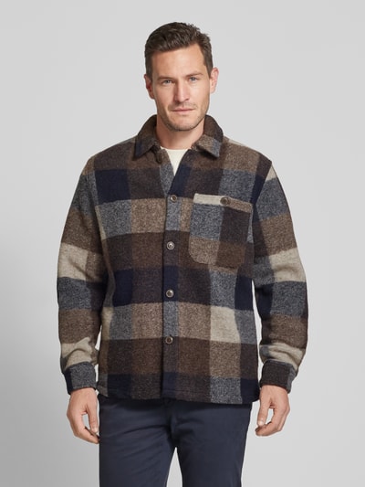 Peek & Cloppenburg MCNEALHemdjacke Mit Haifischkragen In Schoko
