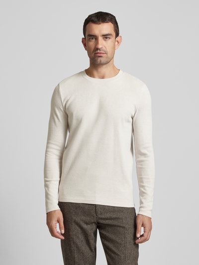 Peek & Cloppenburg MCNEALLongsleeve Mit Geripptem Rundhalsausschnitt In Stein Melange