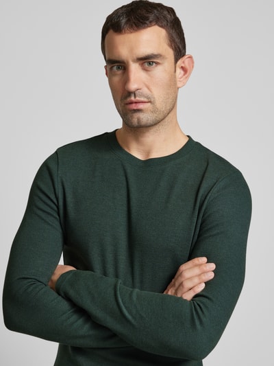 Peek & Cloppenburg MCNEALLongsleeve Mit Geripptem Rundhalsausschnitt In Bottle Melange