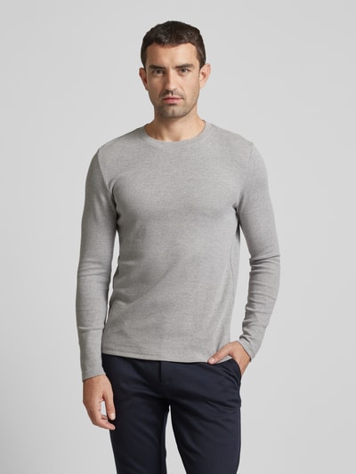 Peek & Cloppenburg MCNEALLongsleeve Mit Geripptem Rundhalsausschnitt In Graphit Melange