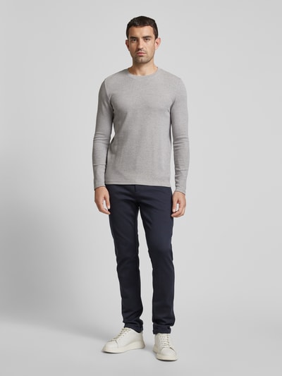 Peek & Cloppenburg MCNEALLongsleeve mit geripptem Rundhalsausschnitt in graphit melange