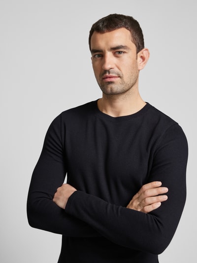 Peek & Cloppenburg MCNEALLongsleeve Mit Geripptem Rundhalsausschnitt In Black