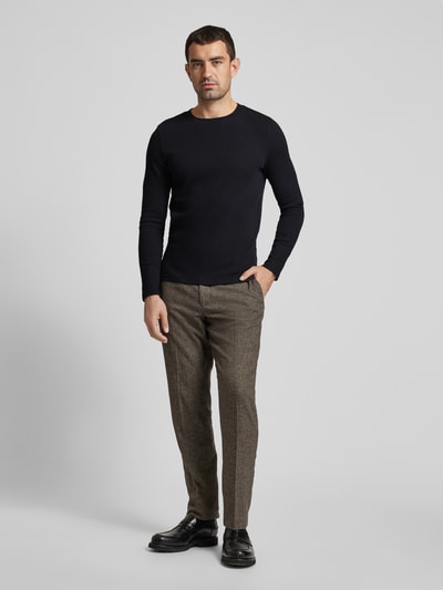 Peek & Cloppenburg MCNEALLongsleeve mit geripptem Rundhalsausschnitt in black