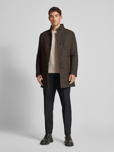 Peek & Cloppenburg MCNEALMantel mit Stehkragen in dunkelbraun