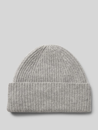 Peek & Cloppenburg MCNEALMütze aus reinem Kaschmir mit Label-Detail in hellgrau melange