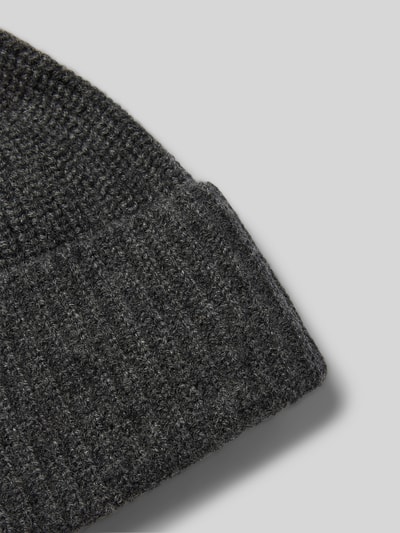 Peek & Cloppenburg MCNEALMütze Aus Reinem Kaschmir Mit Label-Detail In Dunkelgrau Melange