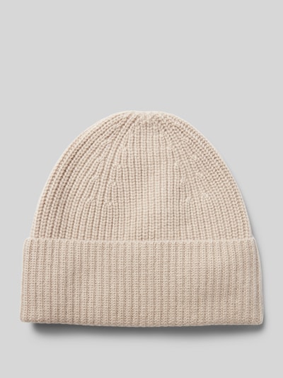 Peek & Cloppenburg MCNEALMütze aus reinem Kaschmir mit Label-Detail in sand melange