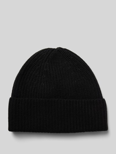 Peek & Cloppenburg MCNEALMütze aus reinem Kaschmir mit Label-Detail in black