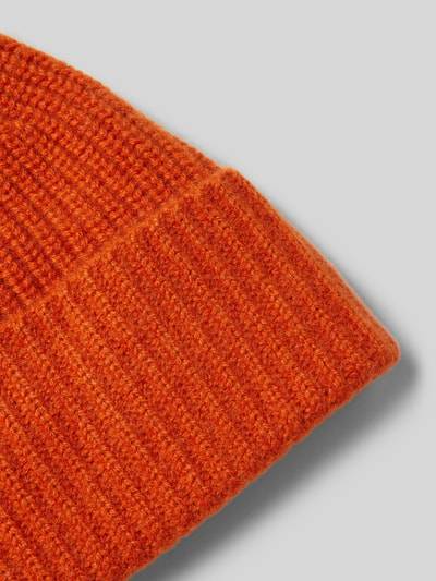Peek & Cloppenburg MCNEALMütze Aus Reinem Kaschmir Mit Label-Detail In Dunkelorange Melange