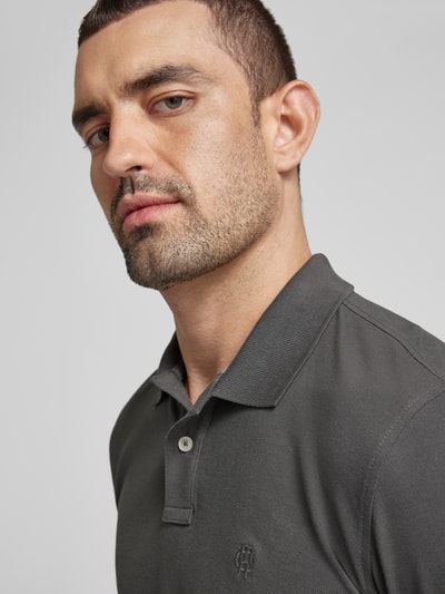 Peek & Cloppenburg MCNEALRegular Fit Poloshirt Mit Label-Stitching In Dunkelgrau